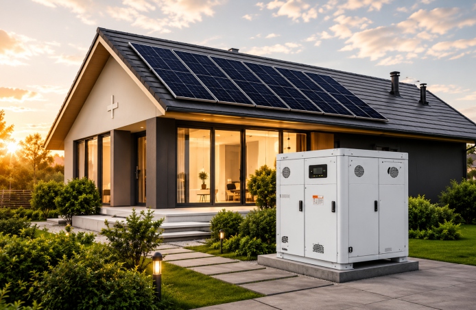 Illustration of a home with rooftop solar